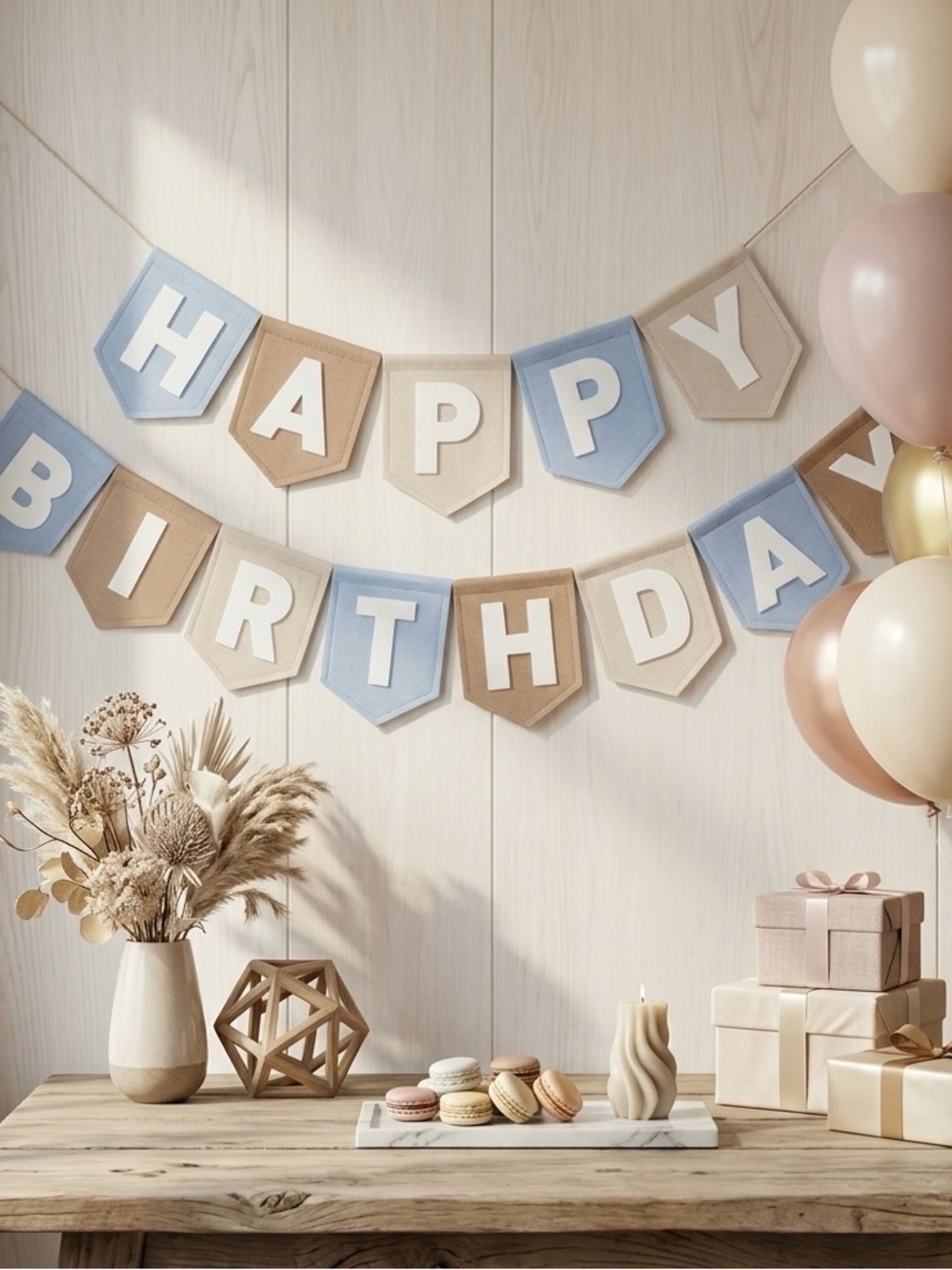 Brand New Boho Felt "Happy Birthday" Banner / Party Garland